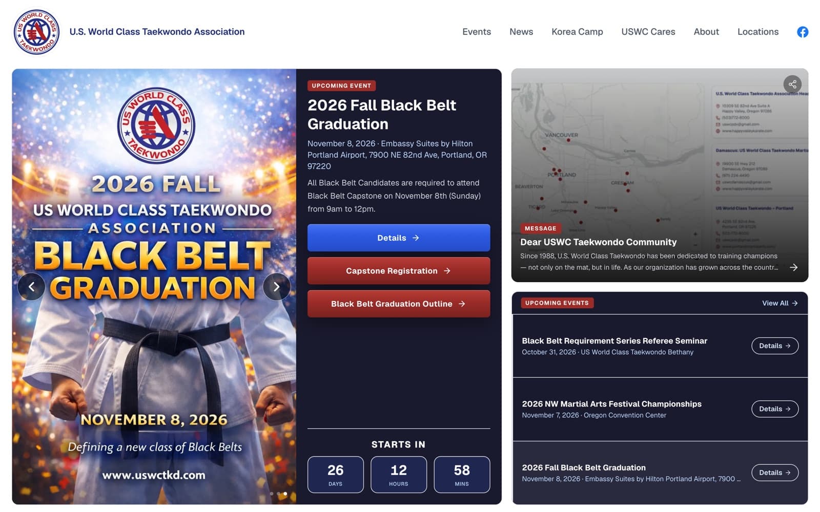 US World Class Taekwondo homepage